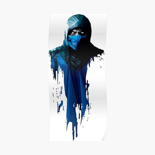 Discover Mortal Kombat Sub Zero Dripping Ice Premium Matte Vertical Poster