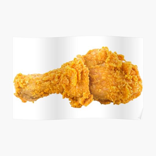 Discover fried chicken wing kfc Premium Matte Vertical Poster