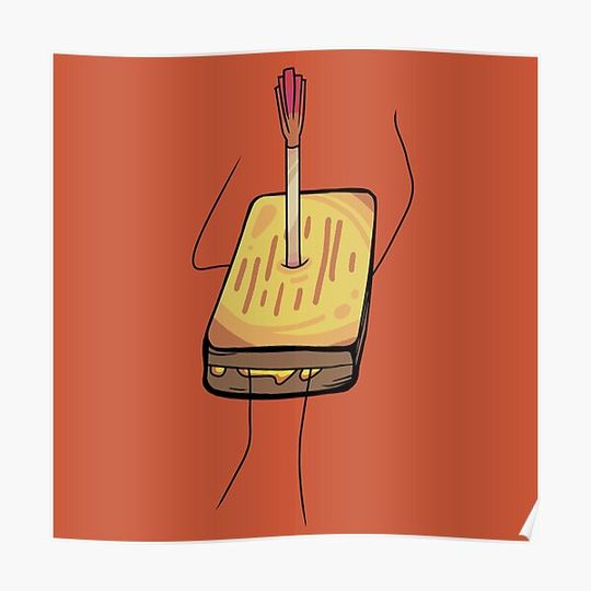 Discover Vanquished Cheese Sandwich Premium Matte Vertical Poster