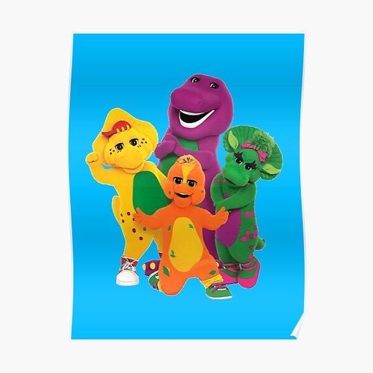 Discover Barney the dinosaur Premium Matte Vertical Poster