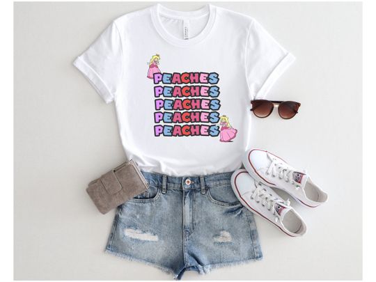 Discover Princess Peaches Mario Shirt, Peaches SuperMario Party Tshirt
