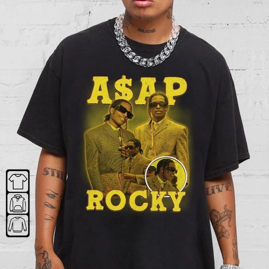 Discover Asap Rocky Vintage 90s Rap Shirt