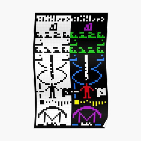 Discover The Arecibo Message 003 Premium Matte Vertical Poster
