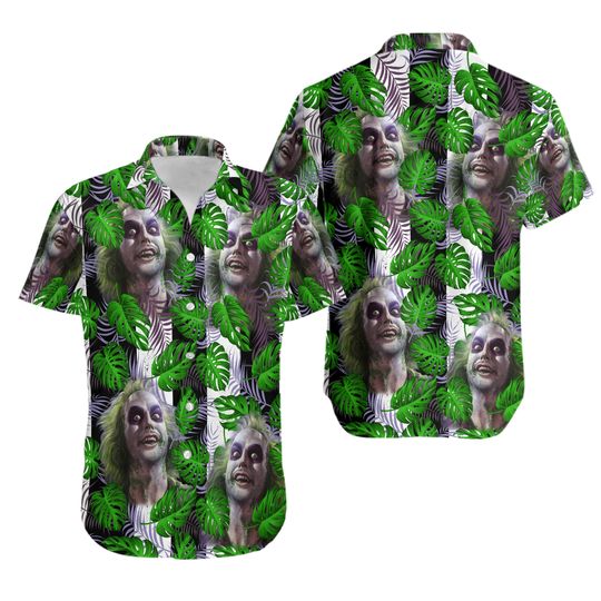 Discover Horror Beetlejuice Aloha Hawaiian Shirt