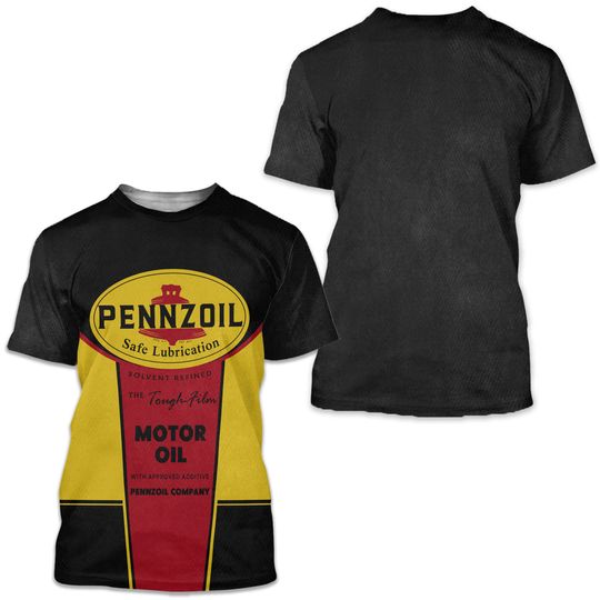 Discover Mr. Horsepower Pennzoil Vintage Motor Oil Motorcycles 3D T-shirt
