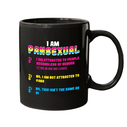 Discover I Am Pansexual GenderBlind Unisex Pride Flag Mugs