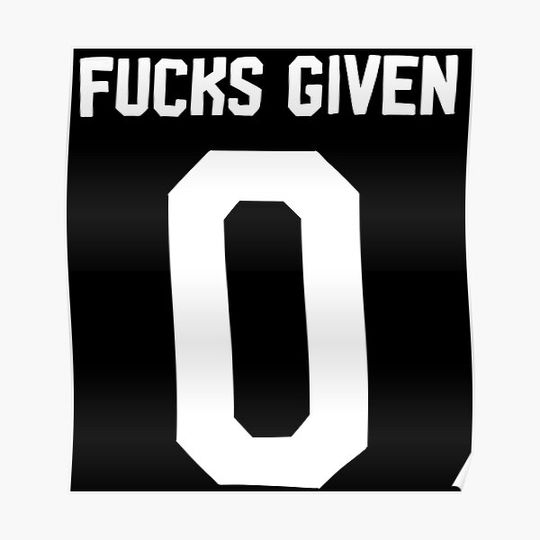 Discover Zero fucks given | Eva Kiseleva Premium Matte Vertical Poster
