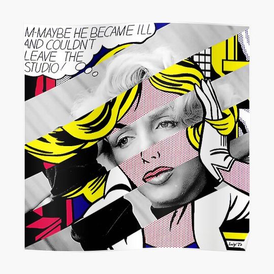 Discover M...Maybe by Roy Lichtenstein and Marylin Monroe Premium Matte Vertical Poster