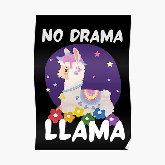 Discover No Drama Llama for cake lovers Premium Matte Vertical Poster