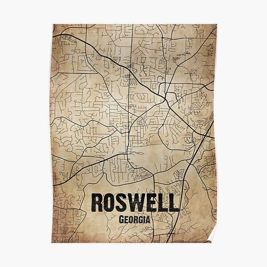 Discover Vintage Roswell Georgia Map