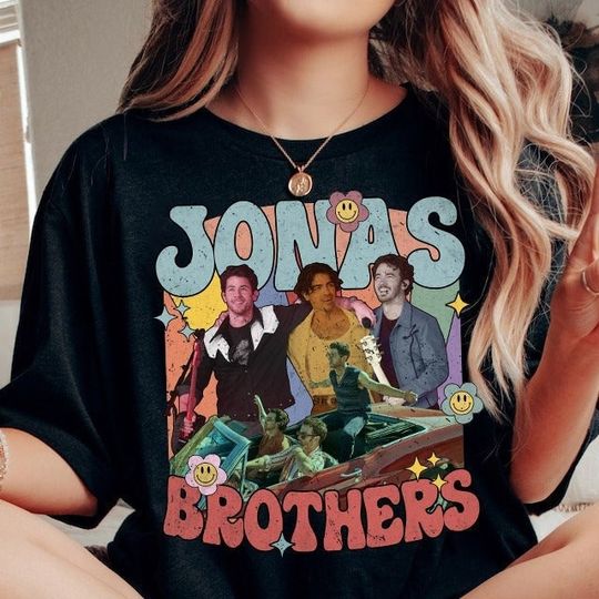 Discover Jonas Brothers Five Albums One Night The Tour 2023 Shirt, Jonas Brothers Band Fan Shirt