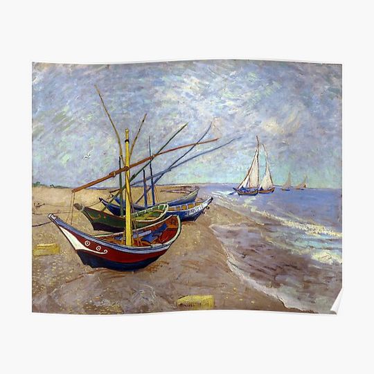 Discover Van Gogh"s Saintes Maries of the Premium Sea Matte Vertical Poster