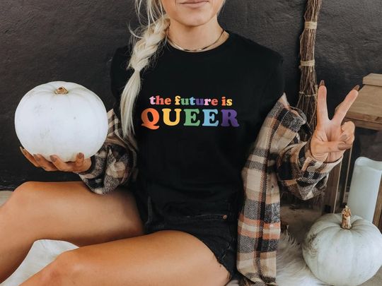 Discover The Future Is Queer Unisex Shirt, LGBTQ Gift Idea, Equality Shirt, Rainbow Pride Shirt