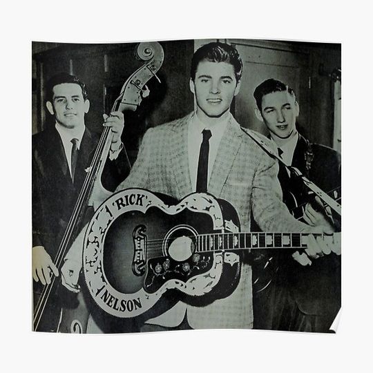Discover Ricky Nelson Rock N'Roll Star  Blue tint Premium Matte Vertical Poster