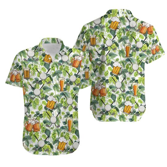 Discover Beer Golf Hawaiian Shirts
