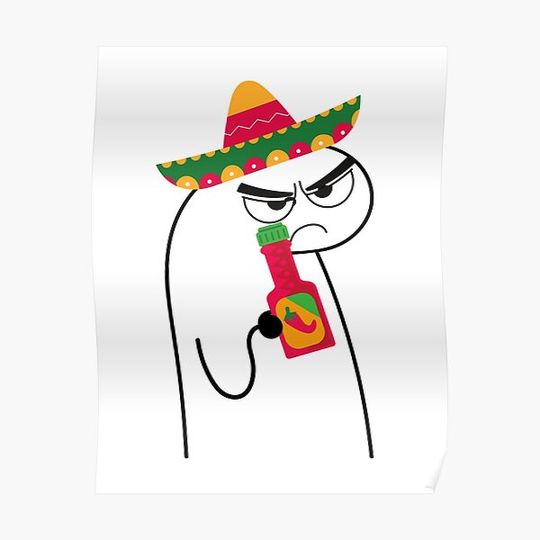 Discover flork meme enojado angry Mexican hot sauce Premium Matte Vertical Poster