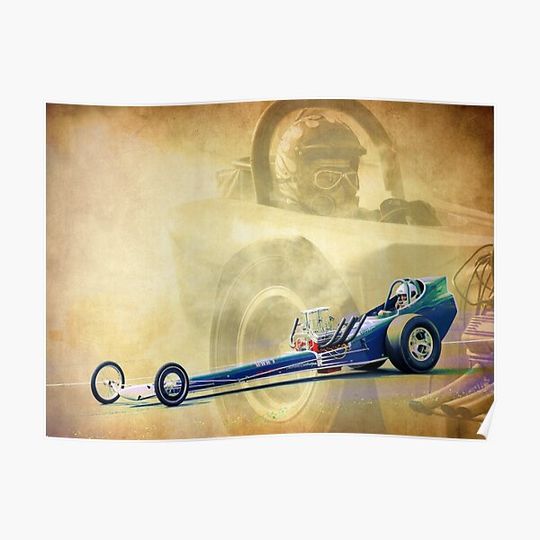Discover Vintage Dragster Premium Matte Vertical Poster