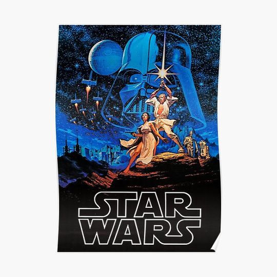 Discover Mint 1977 Original Vintage Stars Episode IV A Aesthetic Poster Premium Matte Vertical Poster
