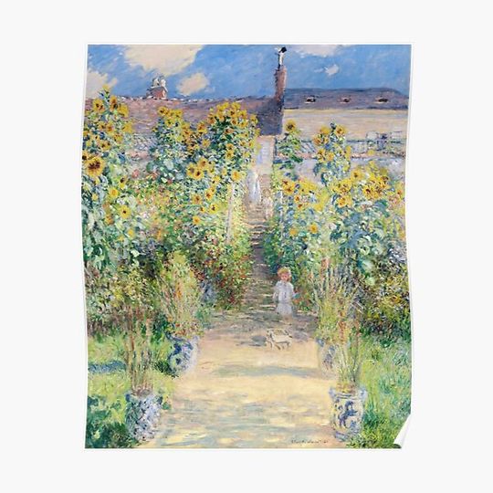 Discover Claude Monet - The Artist's Garden at Vetheuil | Monet's Garden Premium Matte Vertical Poster