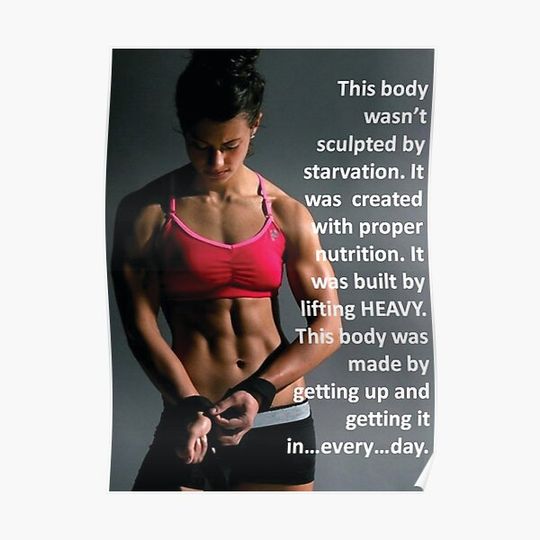 Discover Women's Inspirational Fitness Quote And Saying Premium Matte Vertical Poster