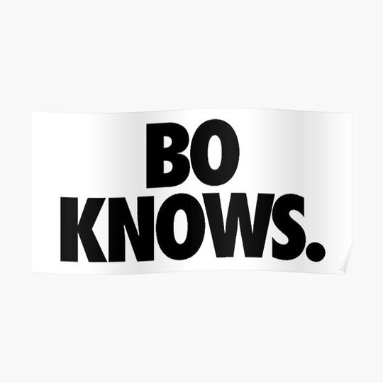 Discover Bo Knows - Black Premium Matte Vertical Poster