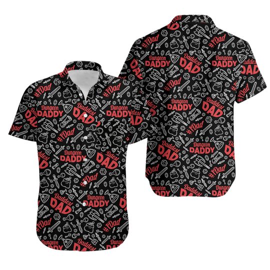 Discover Dungeon Daddy Black Hawaiian Shirt