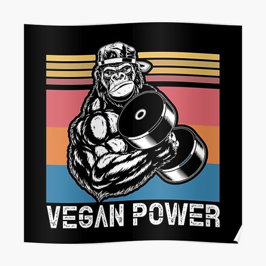 Discover Vegan power Premium Matte Vertical Poster