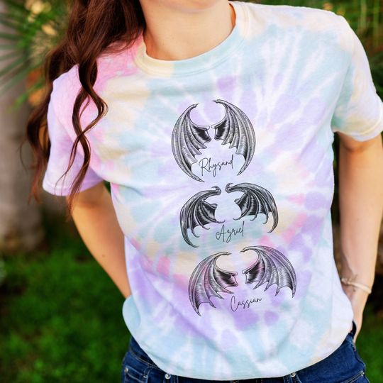 Discover Tie Dye ACOTAR Bat Boys Shirt, The Night Court Shirt, Illyrians of the Night Court,
