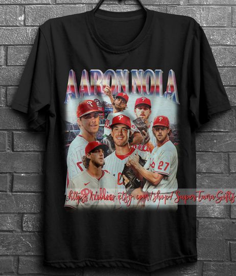 Discover Aaron Nola T-shirt, Aaron Nola 90s Bootleg, 90s Football Shirt