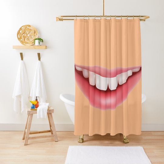 Discover face Shower Curtain
