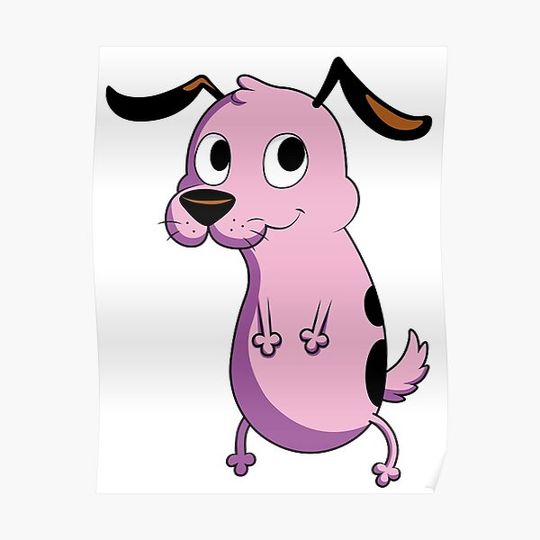 Discover Happy Courage the Cowardly Dog Premium Matte Vertical Poster