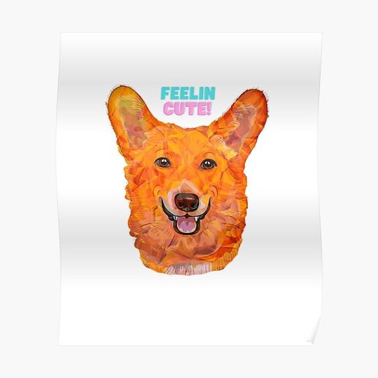 Discover Feeling cute dog face: Courage, the cowardly dog. Shark Dog. Premium Matte Vertical Poster