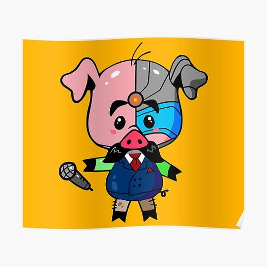 Discover Pig Premium Matte Vertical Poster