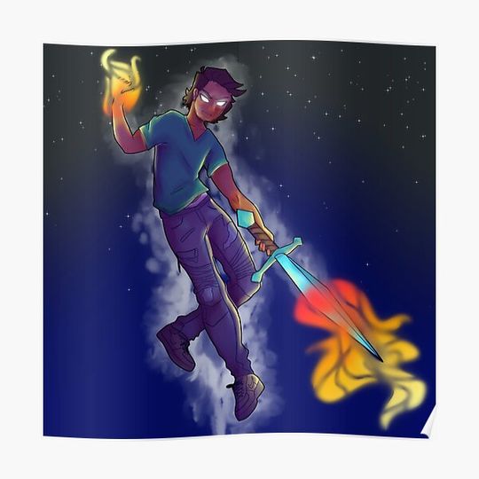 Discover Summon Herobrine, good luck Premium Matte Vertical Poster