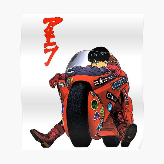 Discover AKIRA Motorcycle Kaneda Color Manga Premium Matte Vertical Poster