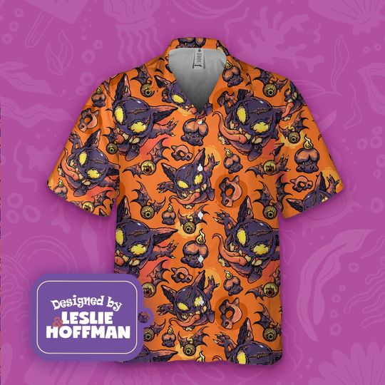 Discover Gengar Zombie Hawaiian Shirt - Anime Birthday Gift