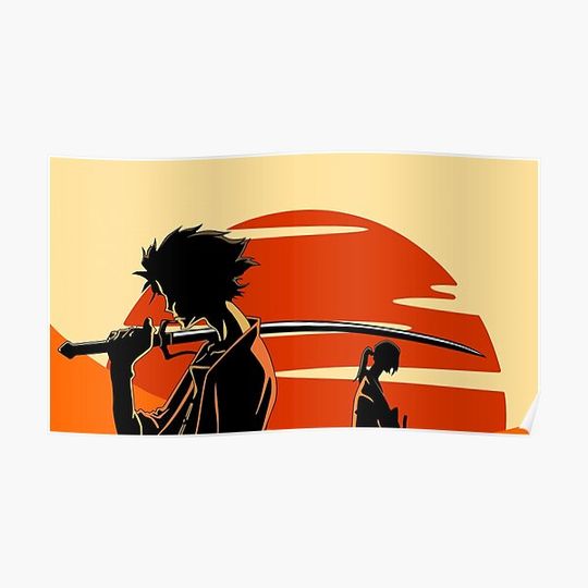 Discover Samurai Champloo Mugen and Jin Spread Premium Matte Vertical Poster