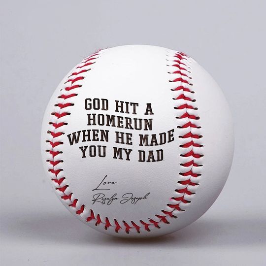 Discover Personalized Baseball Gift For Dad,Fathers Day Baseball Gift,God Hit A Home Run
