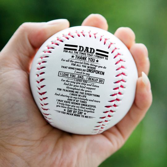 Discover 2022 Father's Day Gift For DAD Baseball Gift From Son Or Daughter I Love You Baseball Dad