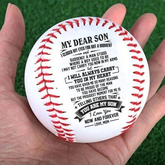 Discover Baseball Gift To Son From Mom With Love Message From Mother To Son Baseball  Gift