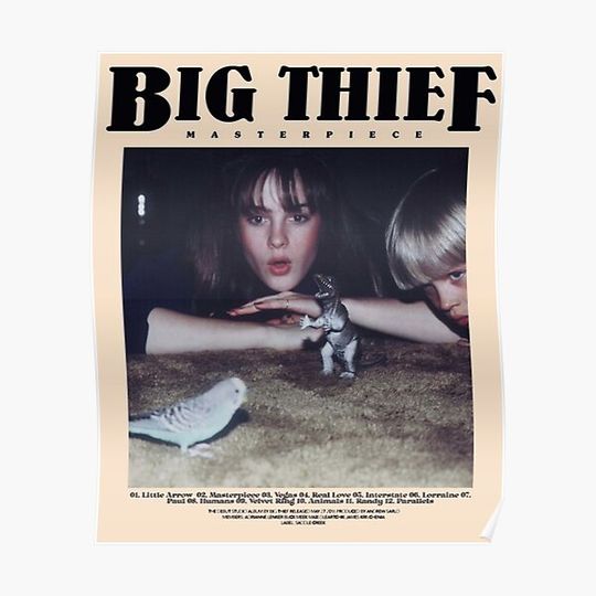 Discover Big Thief Old Book Cover Inspired Premium Matte Vertical Poster
