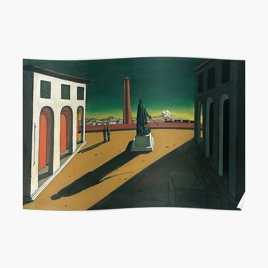 Discover giorgio de chirico piazza Premium Matte Vertical Poster