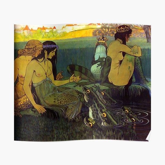 Discover Der Verrufene Weiher (1907) by Maximilian Liebenwein Premium Matte Vertical Poster