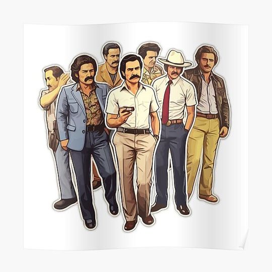 Discover Narco style family portrait Premium Matte Vertical Poster