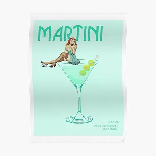 Discover The Martini Cocktail Premium Matte Vertical Poster