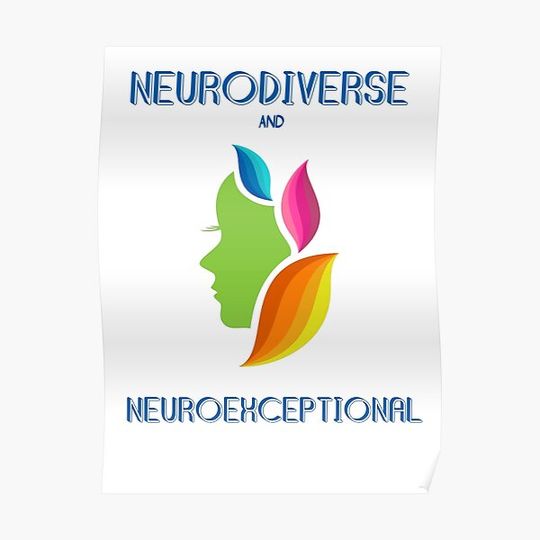 Discover NEURODIVERSE and NEUROEXCEPTIONAL Premium Matte Vertical Poster