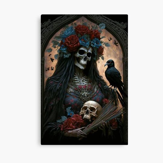 Discover Our Lady of Holy Death Canvas