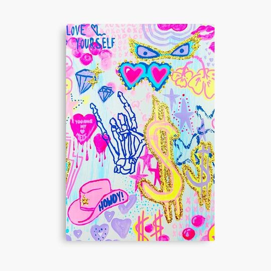 Discover Preppy Collage 2 Canvas