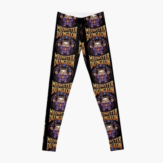 Discover Dungeon Meowster Tabletop Gamer Leggings