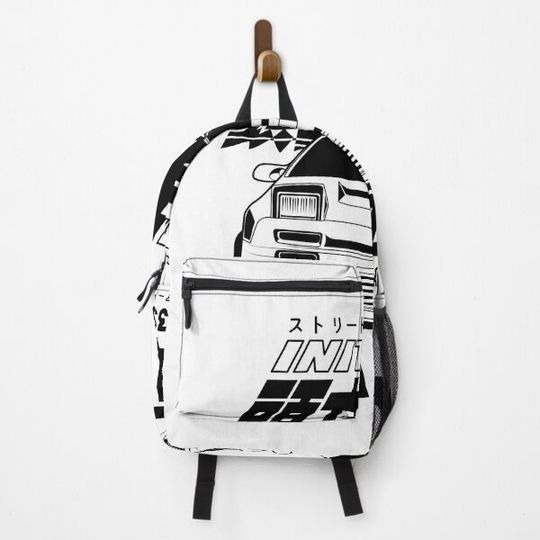 Discover RX7 Initial D ( black  print ) Backpack